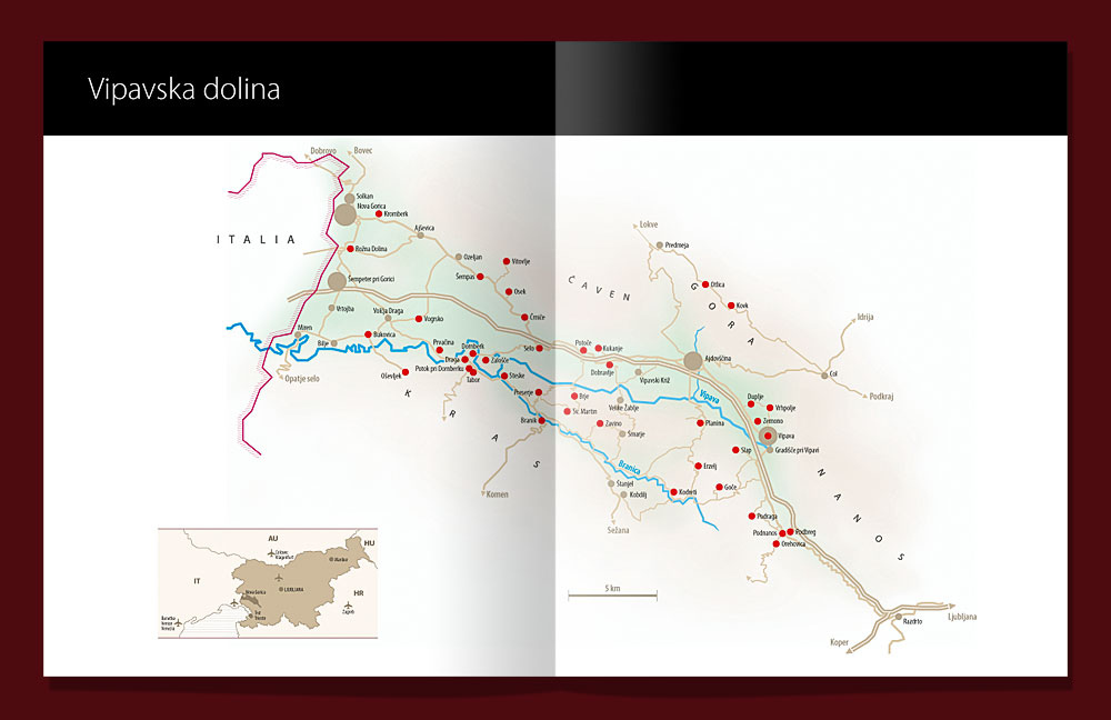 Vipavska - zemljevid